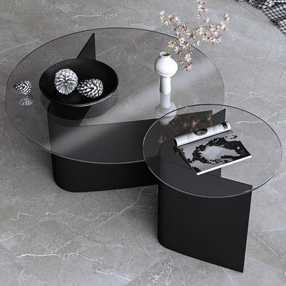 BT45 Glass V-Leg Coffee Table Set