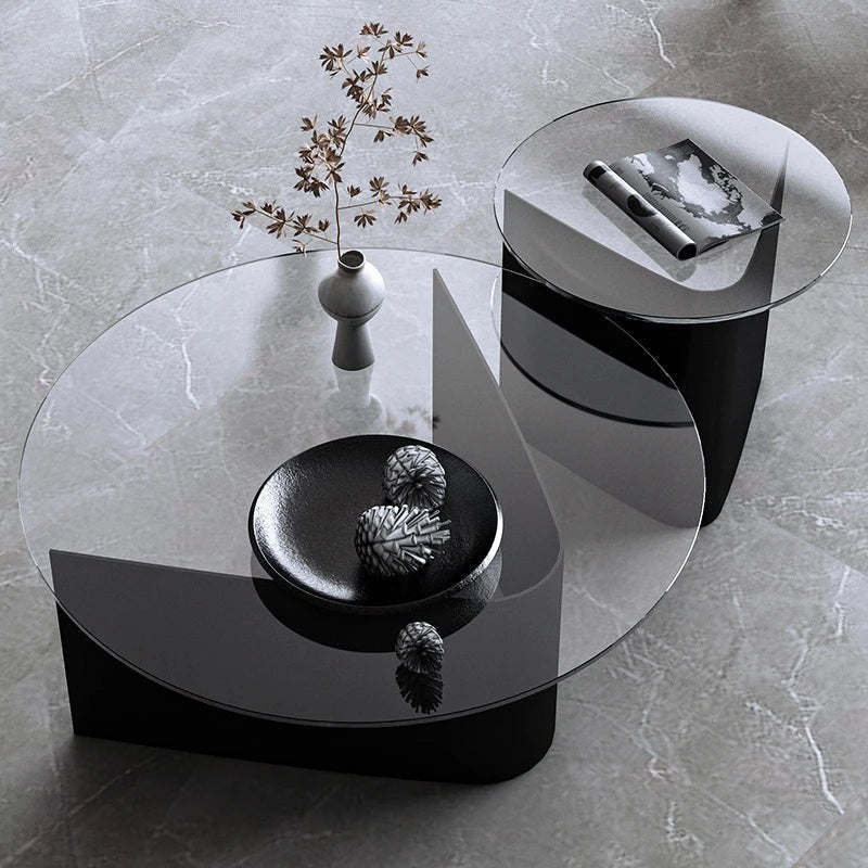 BT45 Glass V-Leg Coffee Table Set