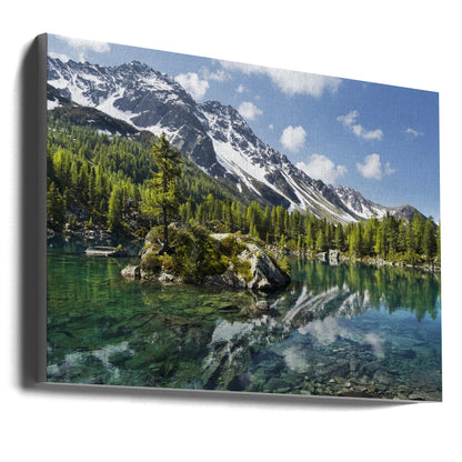 Wall art Green Mountain Lake