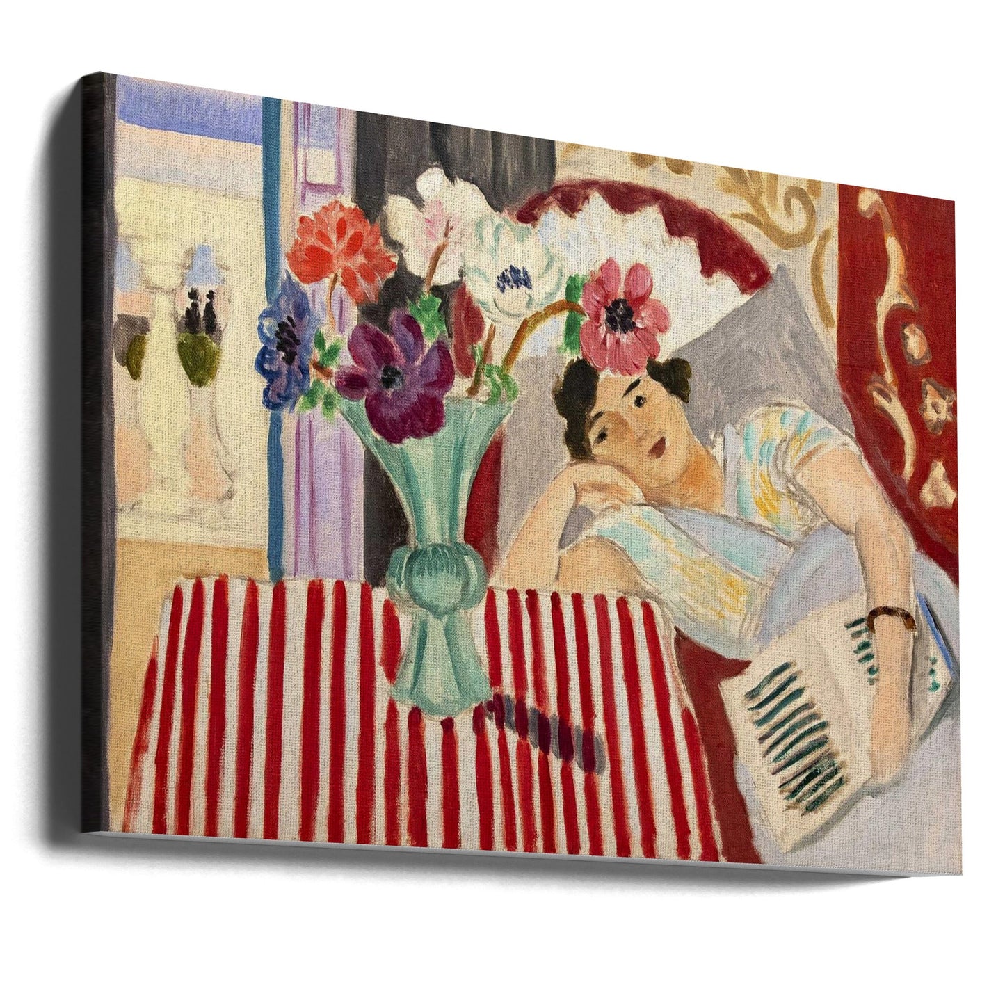 Wall art Femme Et Anémones