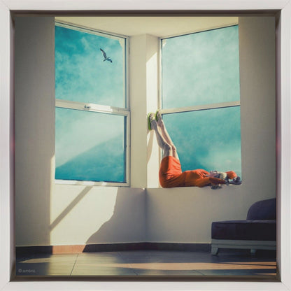 Wall art room with a view