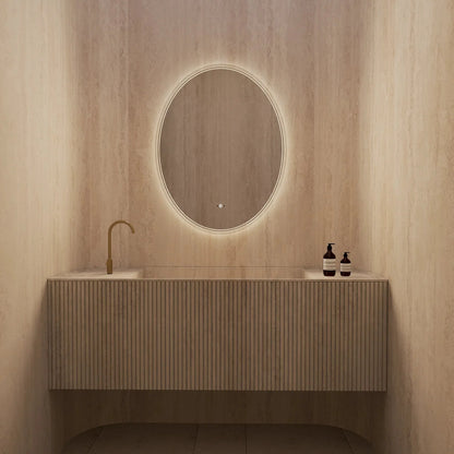 Frameless Capsule LED Bathroom Mirror, CRI 90+ – 24"x32" / 26"x34" / 28"x36"