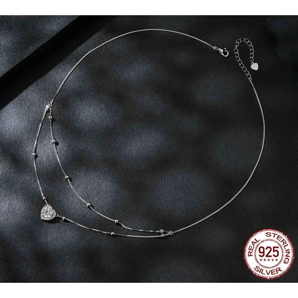 Capture Her Heart With Dazzling Brilliance: 1Ct Moissanite Heart Necklace