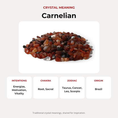 Carnelian Red Agate Tumbled Stones - Mini