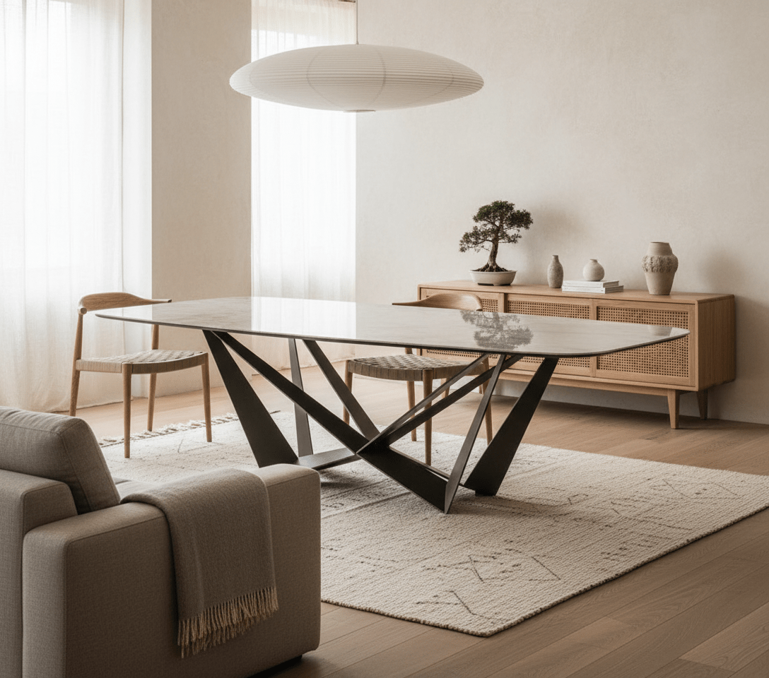 Carrara Marble Top Dining Table