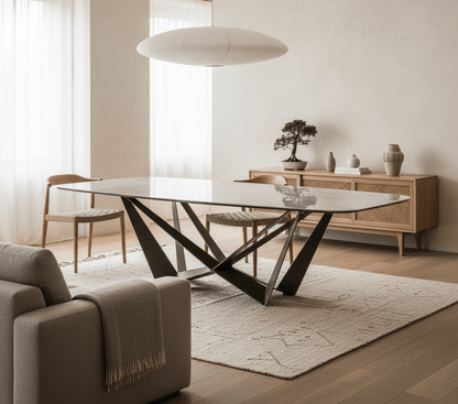 Carrara Marble Top Dining Table