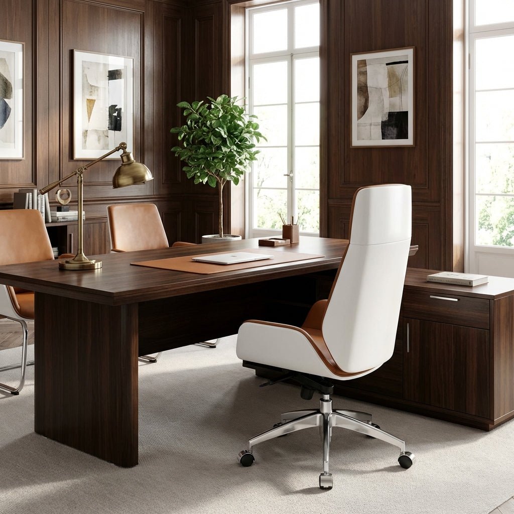 Cartagena Premium Cognac Leather Office Chair