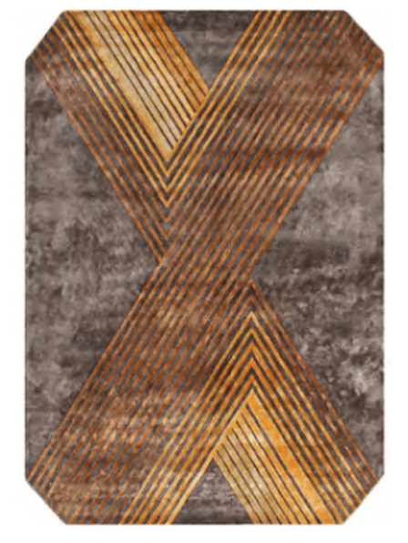 Chaoze Hand-Woven Geometric Bamboo Fiber Rug