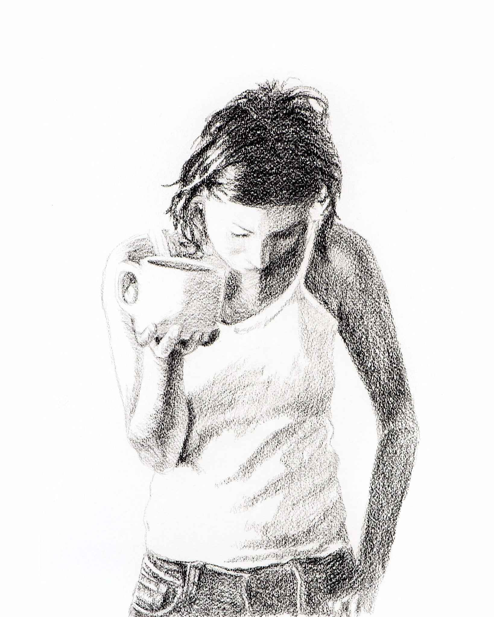 Coffee Lover - black and white art print