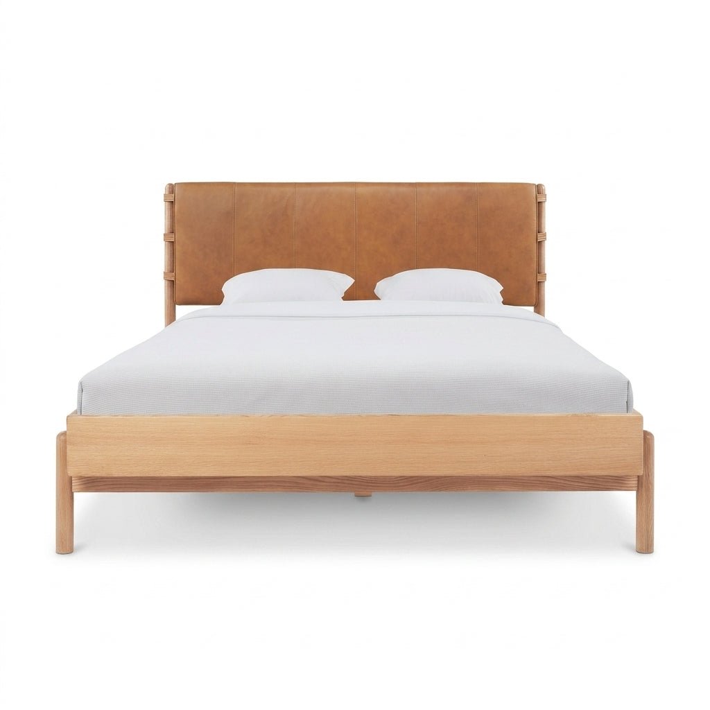 Colin Top-Grain Leather Bed
