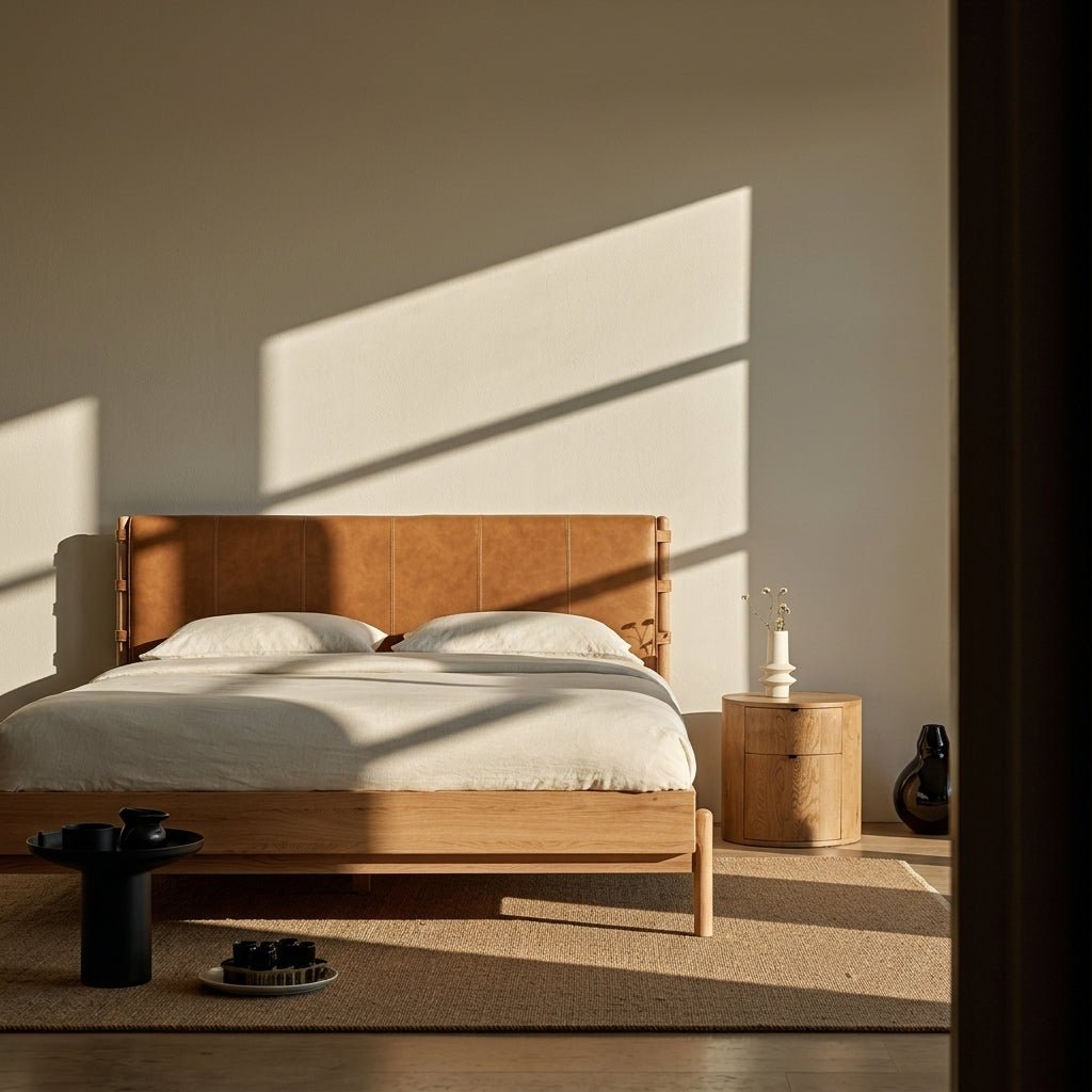 Colin Top-Grain Leather Bed