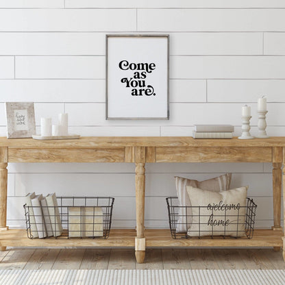 Come As You Are Wood Sign - AURABAGS SHOP