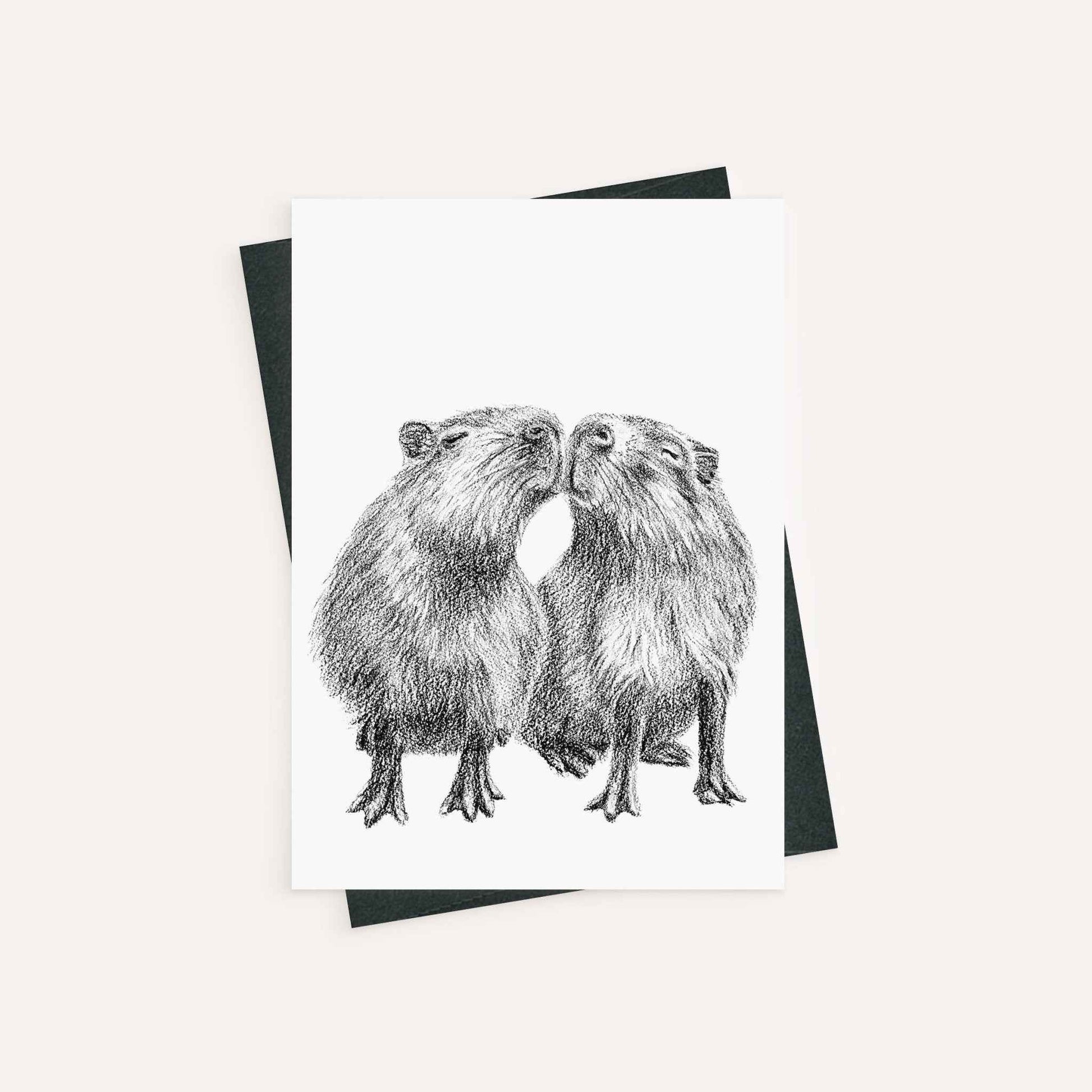 Capybaras  - greeting card