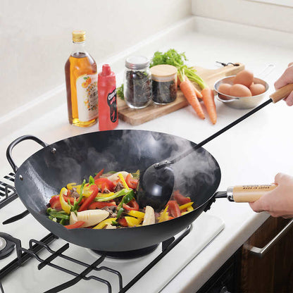 YOSHIKAWA Cook-Pal Ren Nitrided Carbon Steel Beijing Wok 36cm - Japan