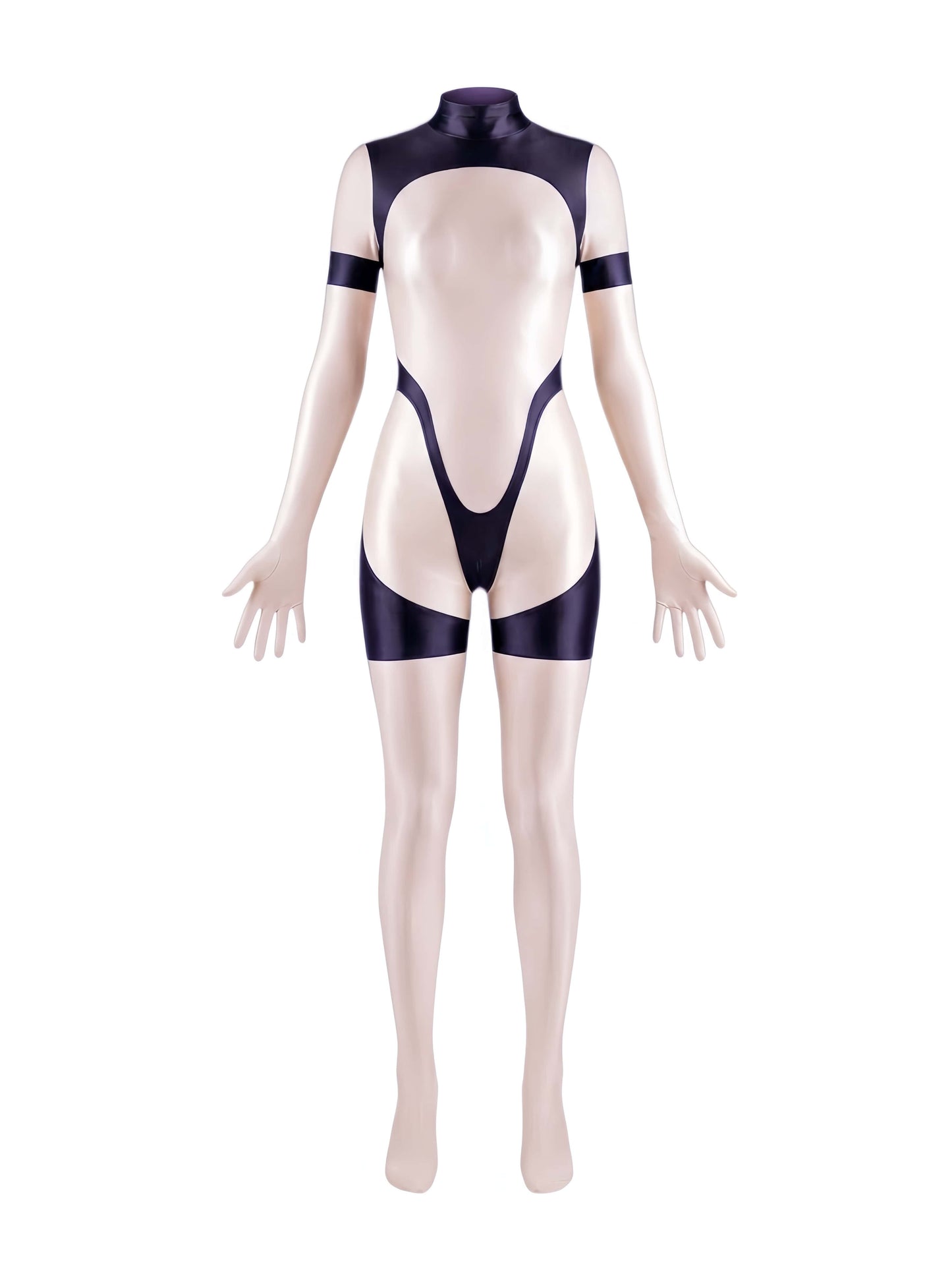 Anime Sci-fi Spandex Swimwear Racing Suit Full Bodysuit Zentai with Crotch Zipper