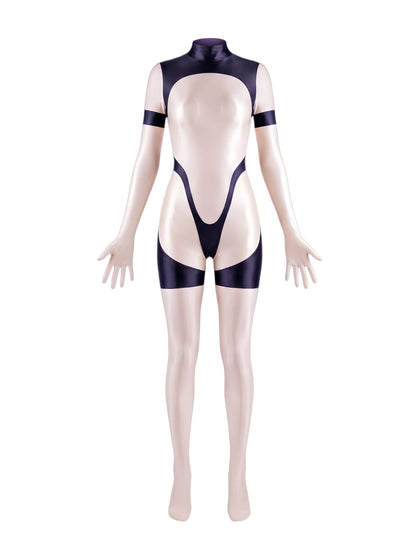 Anime Sci-fi Spandex Swimwear Racing Suit Full Bodysuit Zentai with Crotch Zipper