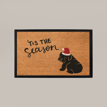 christmas+dog rectangular doormat set