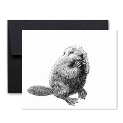 Cute Baby Beaver Greeting Card