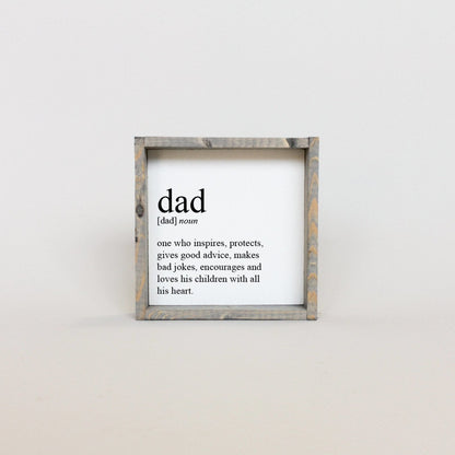 Dad Definition Wood Sign