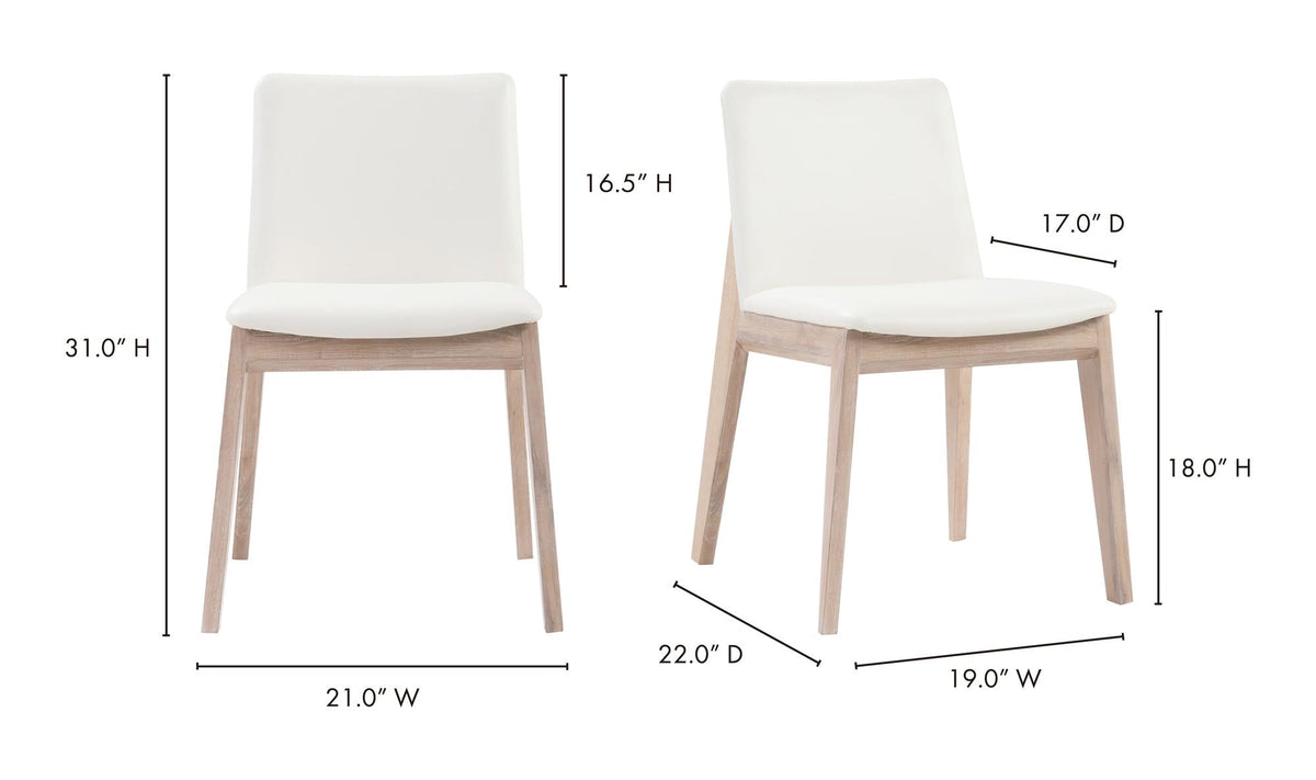 Dalton Dining Chair Cream White (Set of Two)