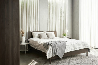 Dalumd 301 Acacia Wood Minimalist Bed