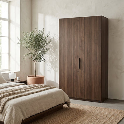 Dalumd Two-Door Wooden Wardrobe