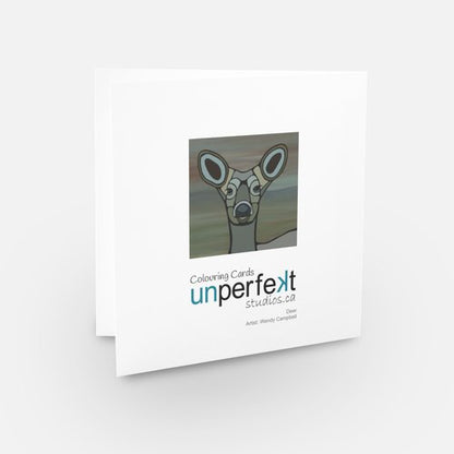 Colouring Greeting Card - Deer