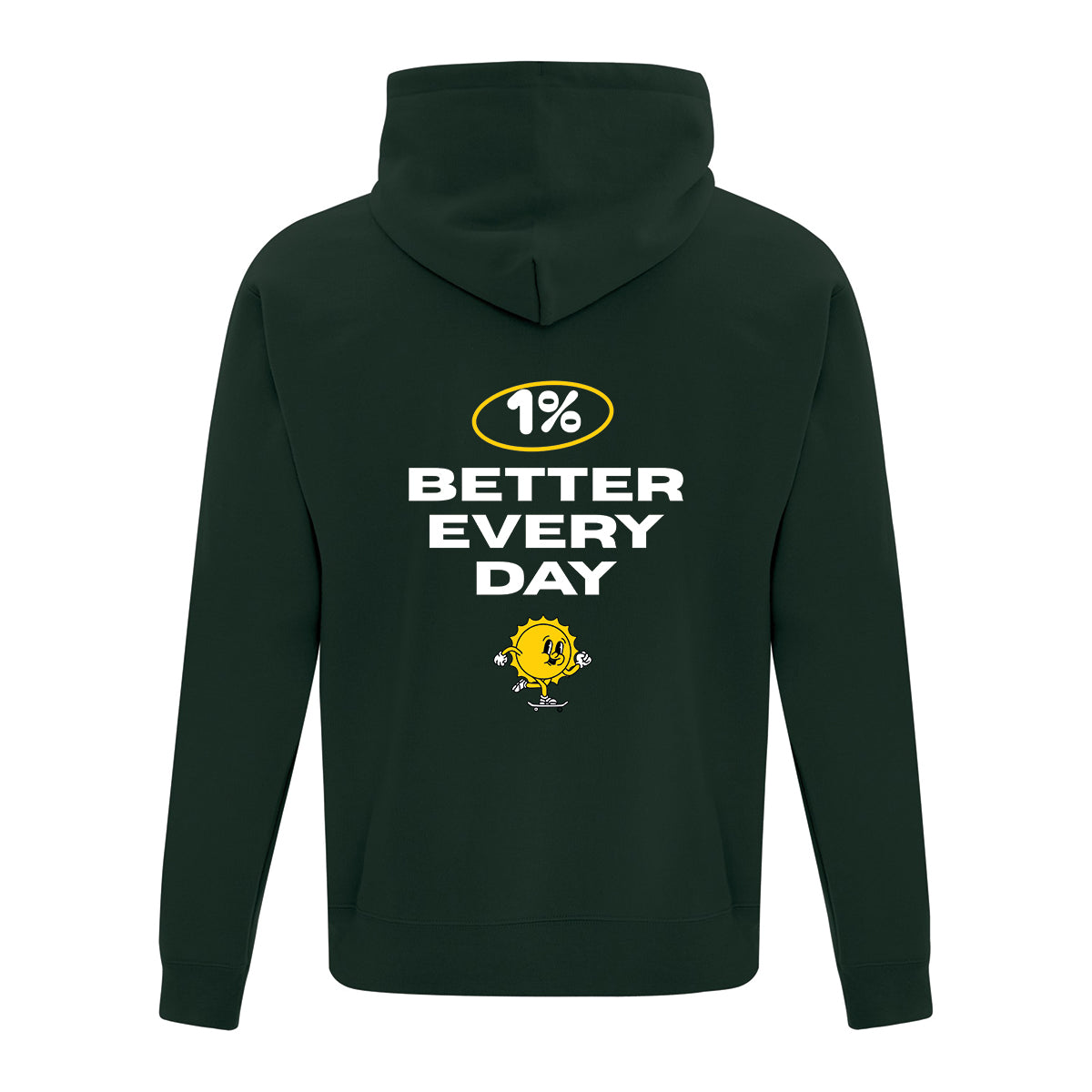 Hoodie "1% Better Everyday" brodé & imprimé