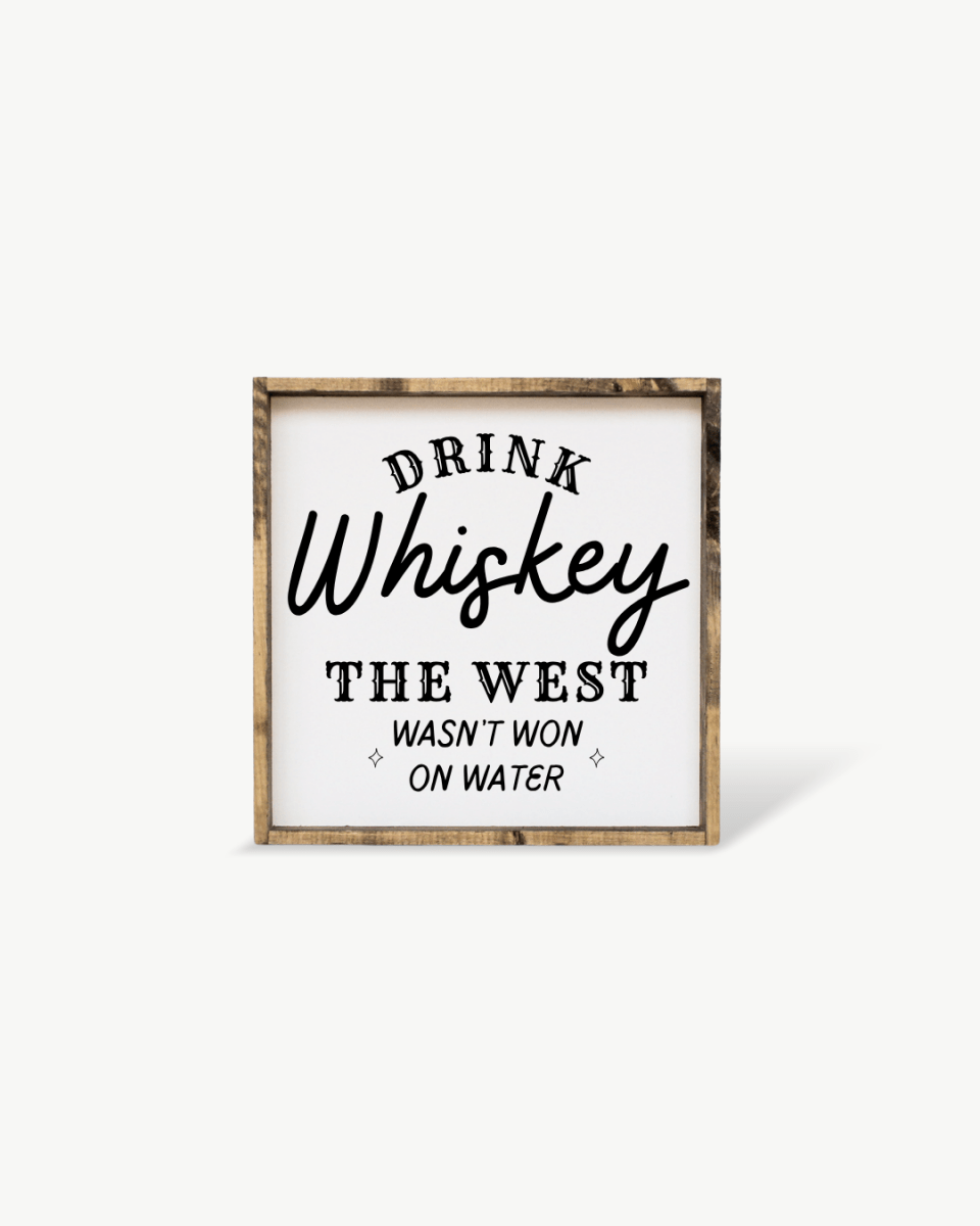 Drink Whiskey Wood Sign - AURABAGS SHOP