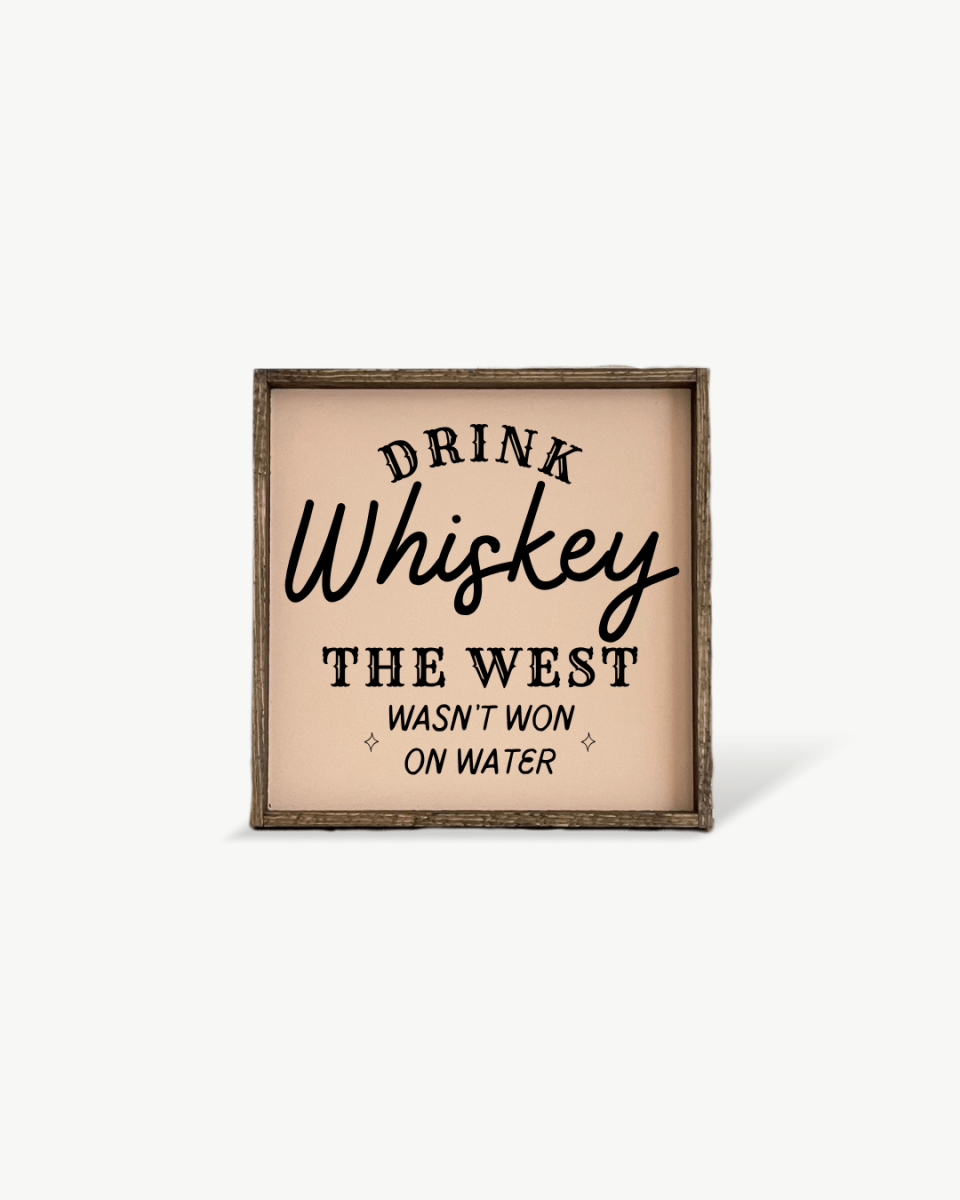 Drink Whiskey Wood Sign - AURABAGS SHOP
