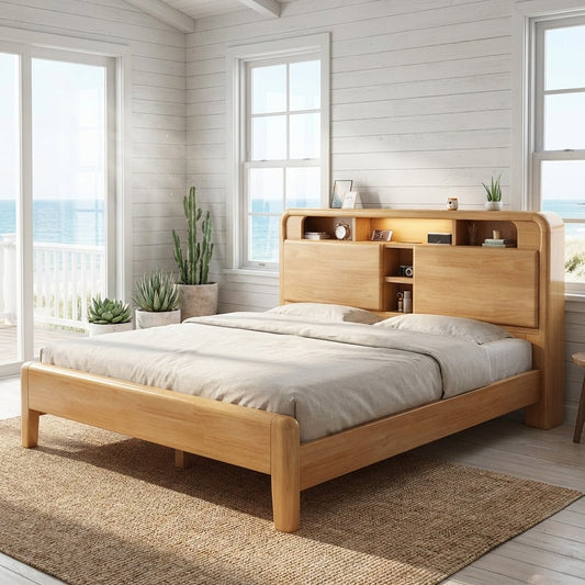 Ellie Crafted Solid Wood Smart Storage Bed