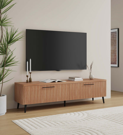 Tempo 69" Fluted TV Stand with 2 Drawers - Multiple Color Options