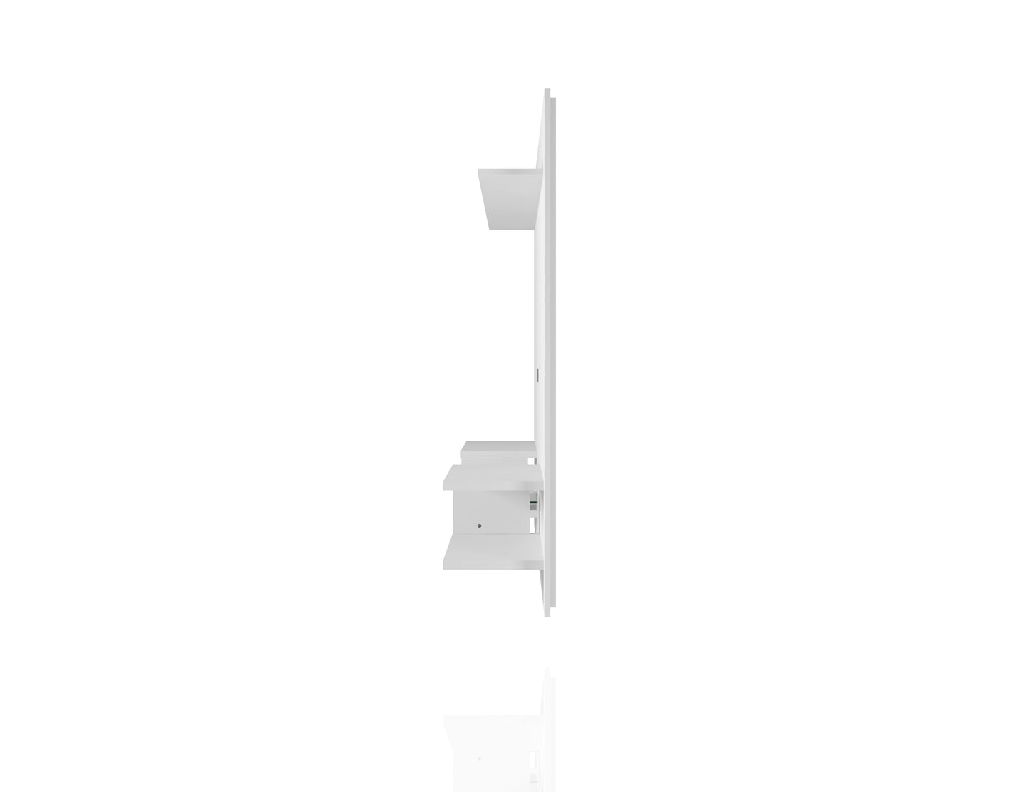 Augusta Modern Floating Shelved Entertainment Center - White Gloss