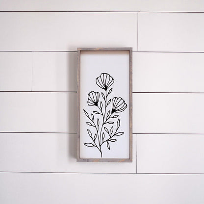 Flower Bouquet Wood Sign - AURABAGS SHOP