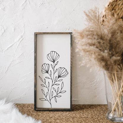 Flower Bouquet Wood Sign - AURABAGS SHOP