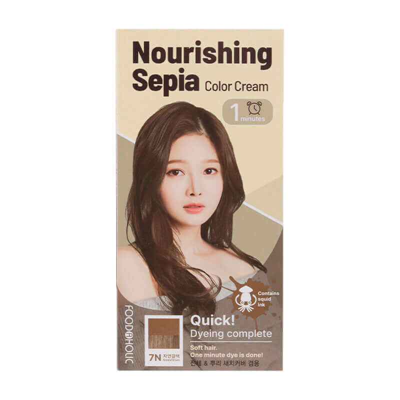 Foodaholic Nourishing Sepia Color Cream 1min 7N Natural Brown 60g