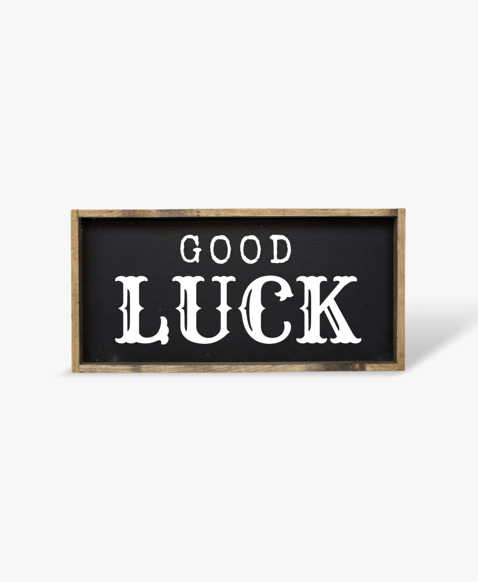 Good Luck Wood Sign - AURABAGS SHOP