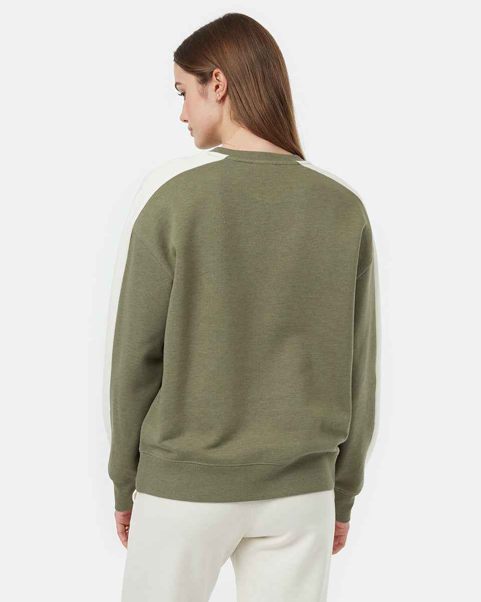 Blocked Sleeve Stripe Crew