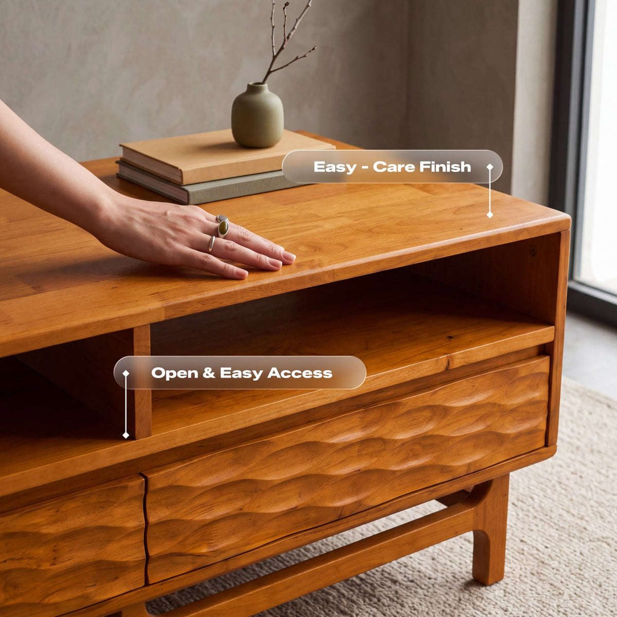 Elara Wooden Coffee Table