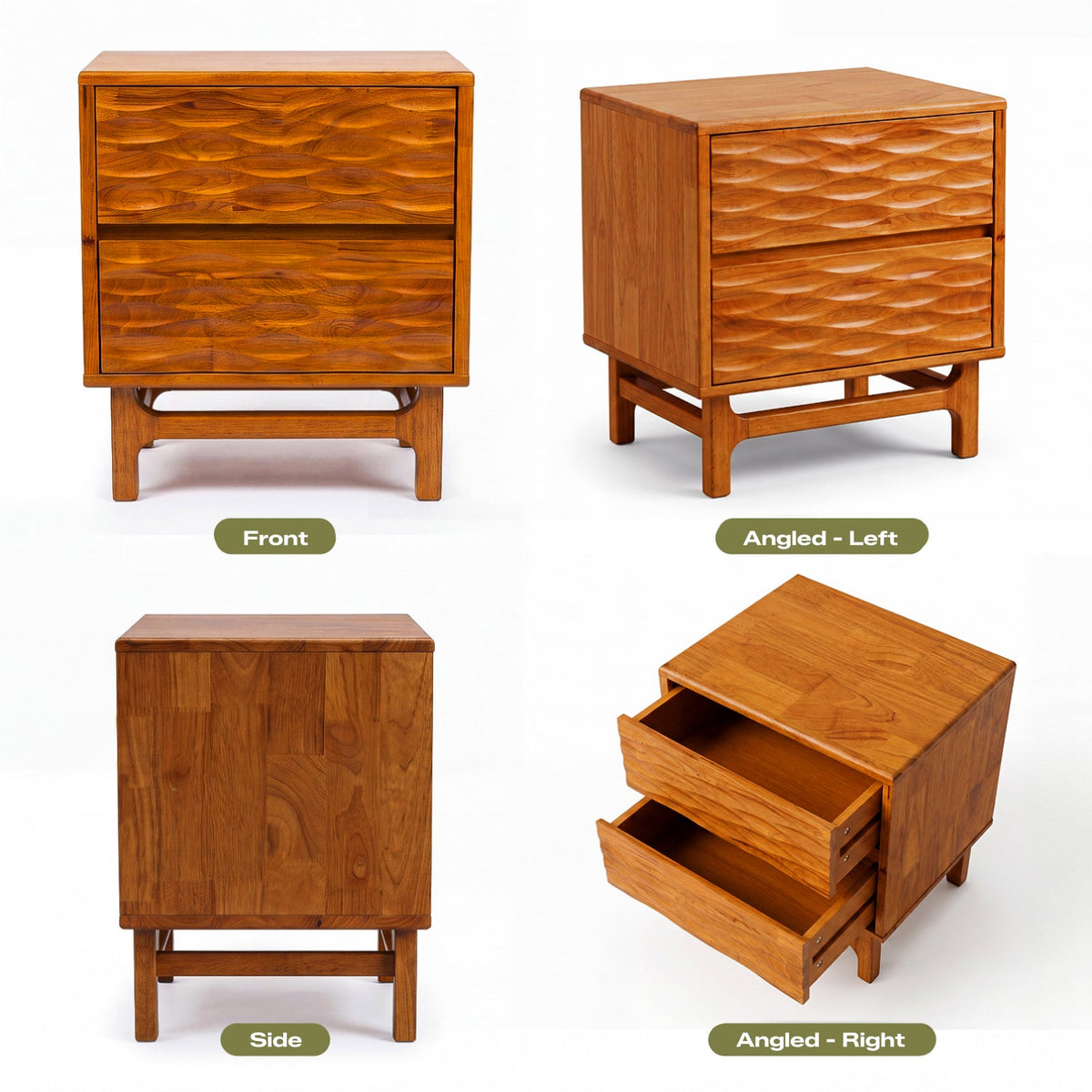 Elara Solid Wood Nightstand