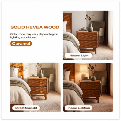 Elara Solid Wood Nightstand