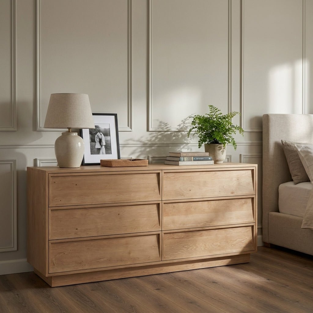 Harlow 6 Drawer Dresser Natural