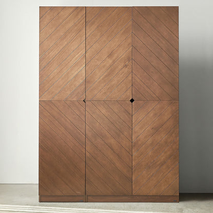 Hobro 3-Door Wooden Wardrobe
