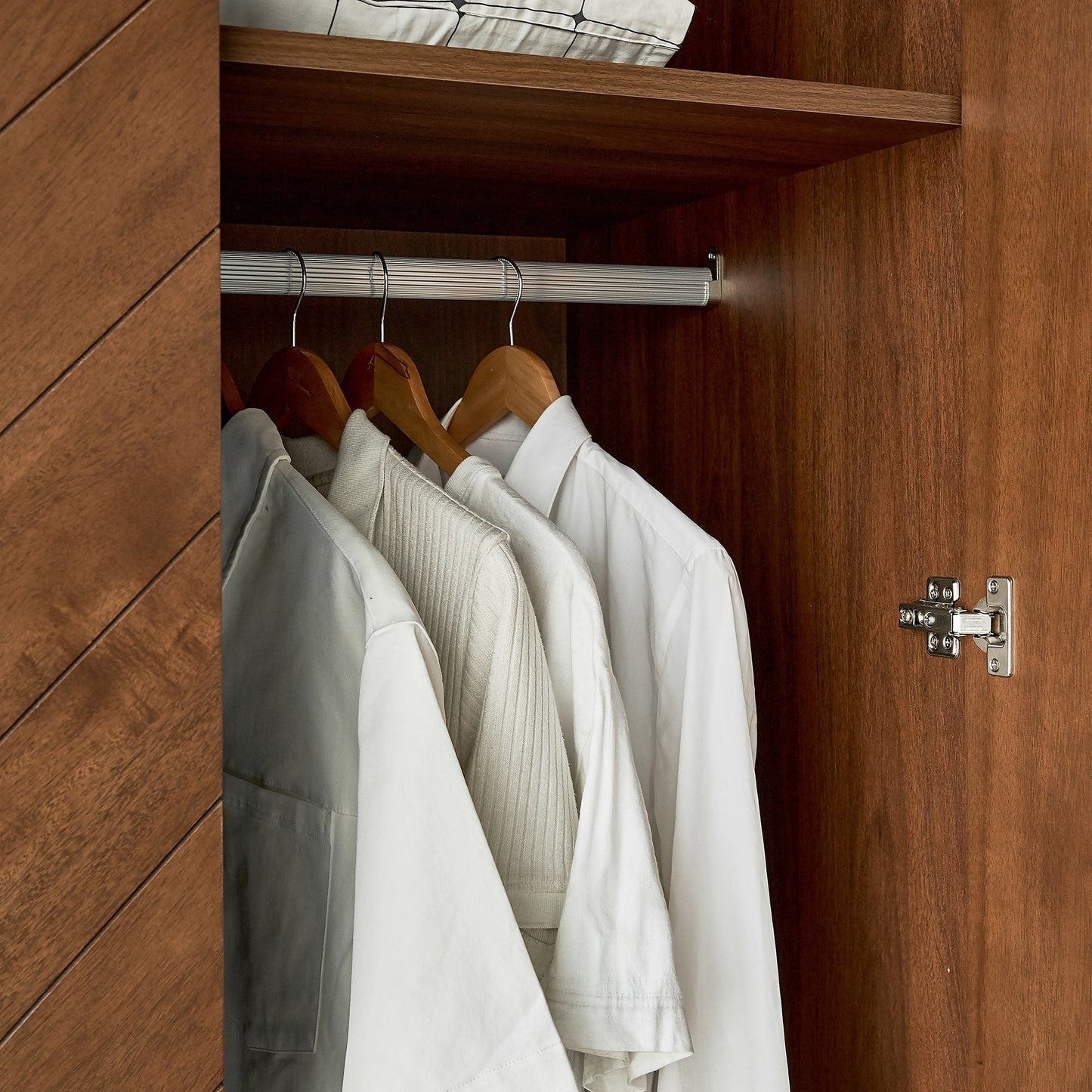 Hobro 3-Door Wooden Wardrobe