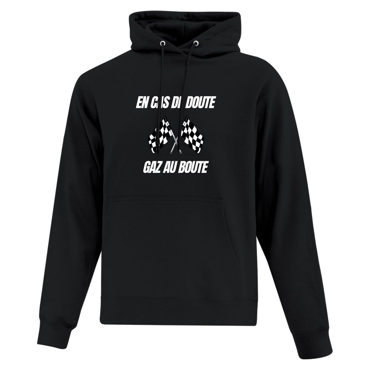 Hoodie "Gaz au boute" imprimé