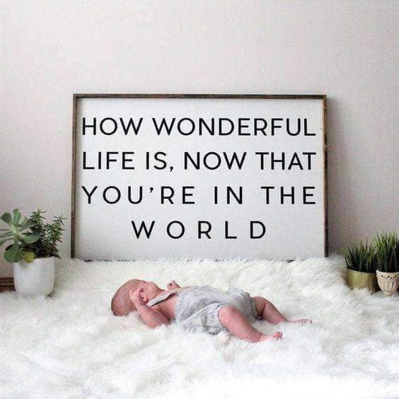 How Wonderful Life Is Now That You're in the World Wood Sign - AURABAGS SHOP