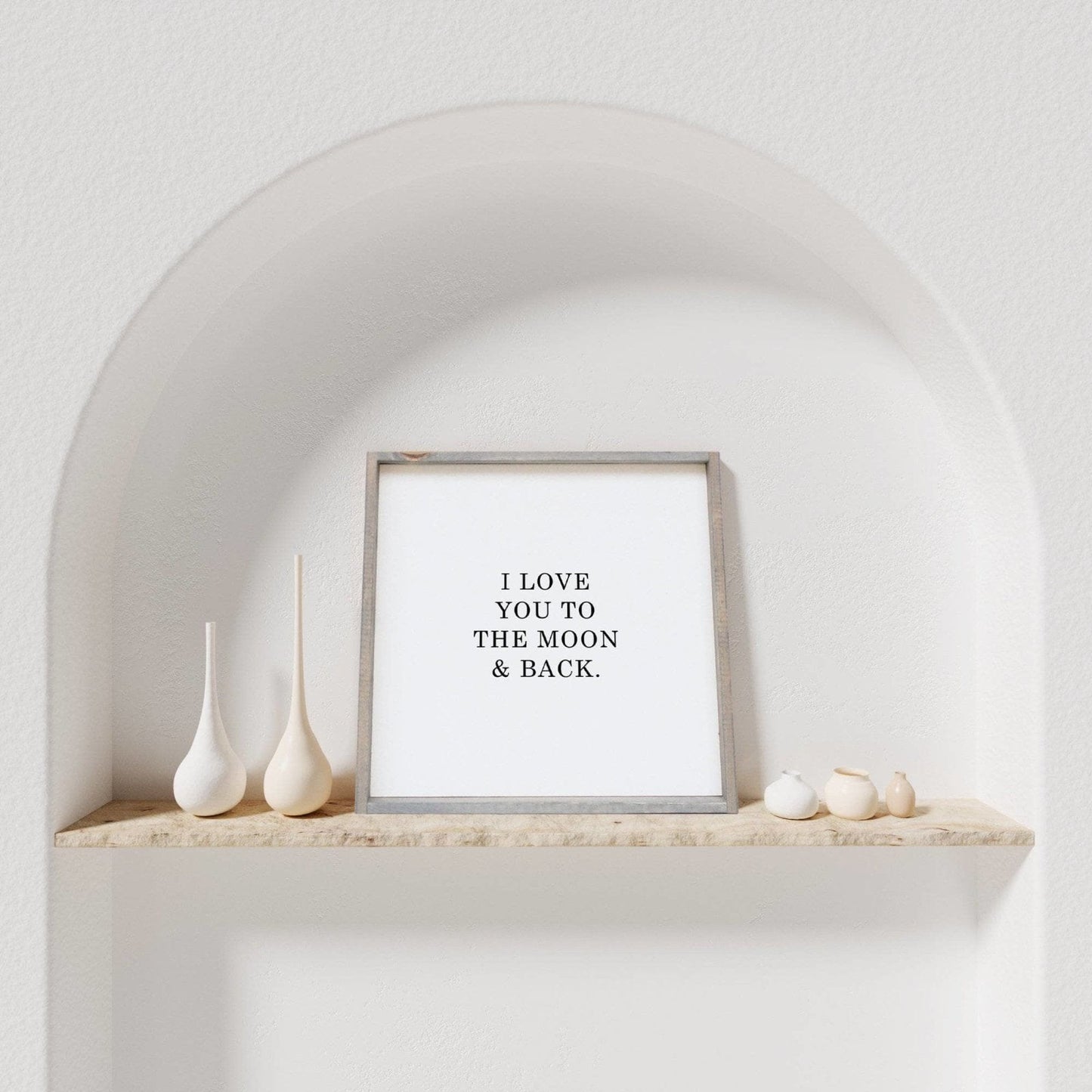 I Love You to the Moon & Back Wood Sign – Nursery Wall Art - AURABAGS SHOP