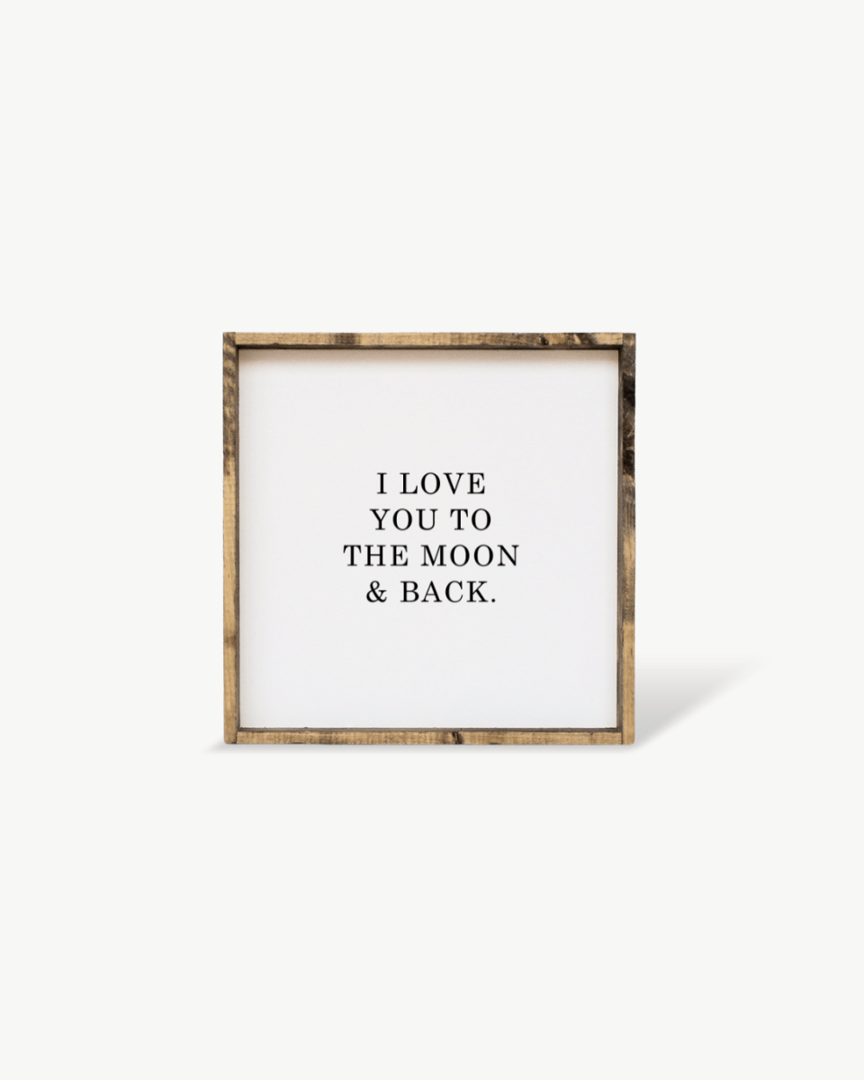 I Love You to the Moon & Back Wood Sign – Nursery Wall Art - AURABAGS SHOP