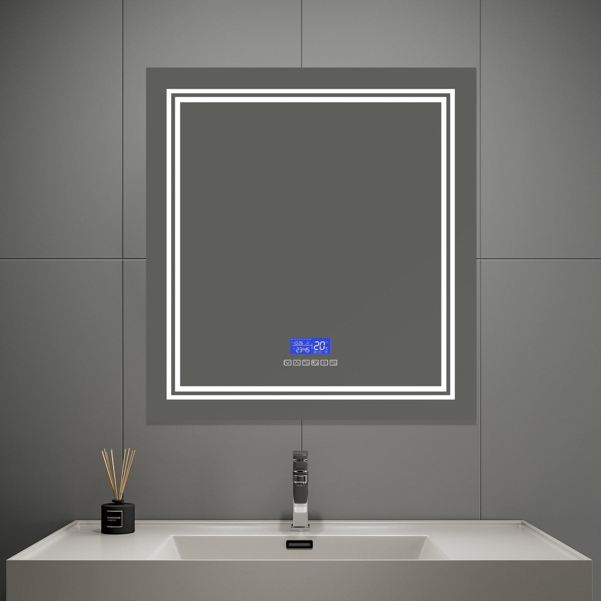 30" / 36" LED Bathroom Mirror with Bluetooth Speaker, iHome Style