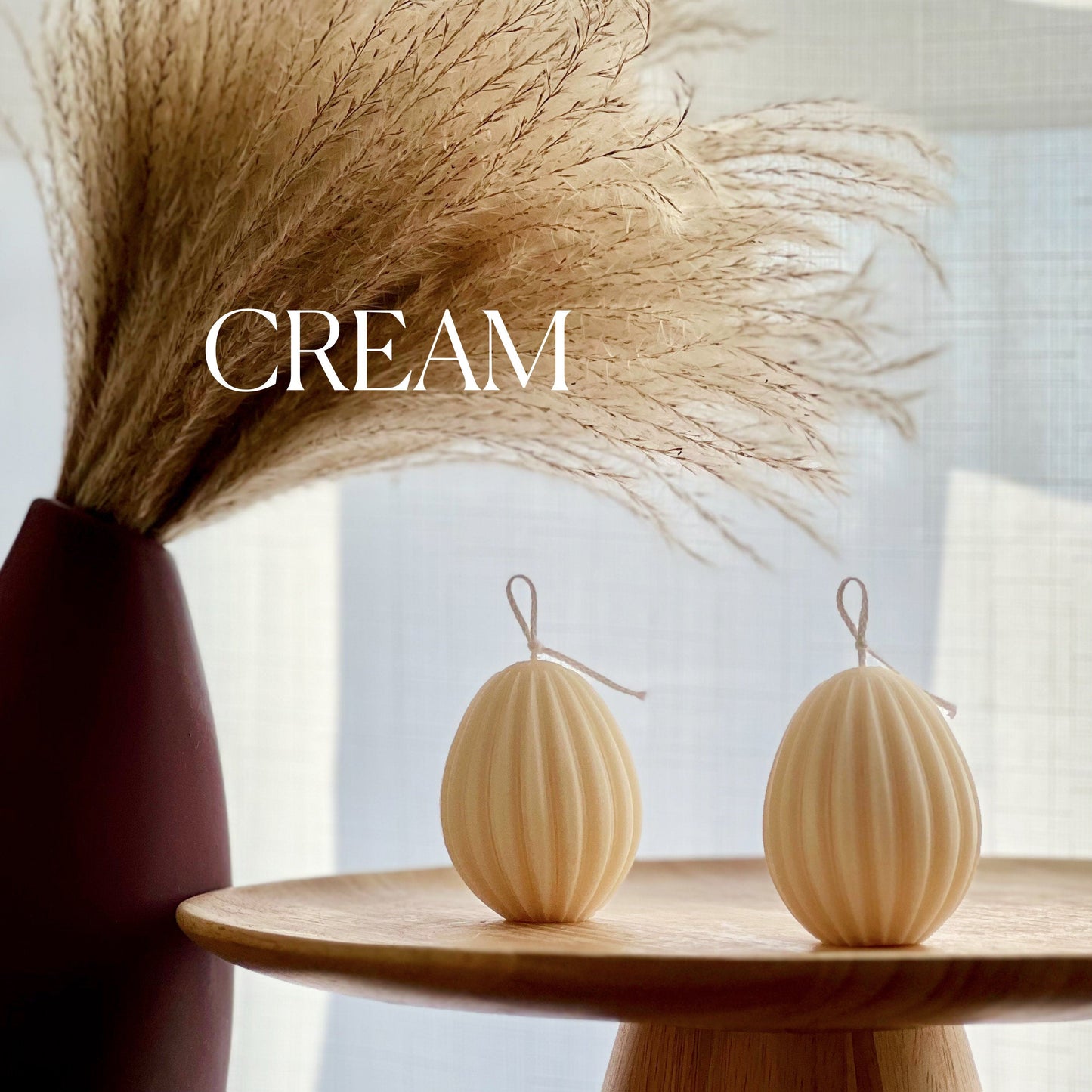 Ribbed Easter Egg Candle: Soywax Spring Decor
